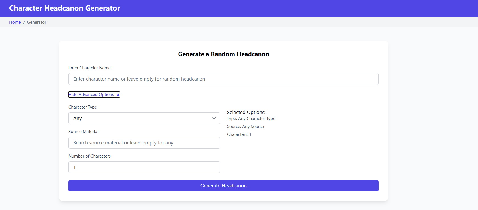 how to make character creation fun and easy with a headcanon generator